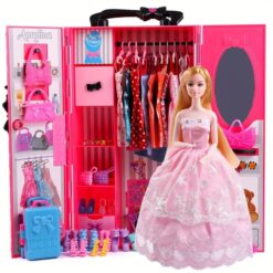 Girls Dolls and Wardrobe Set